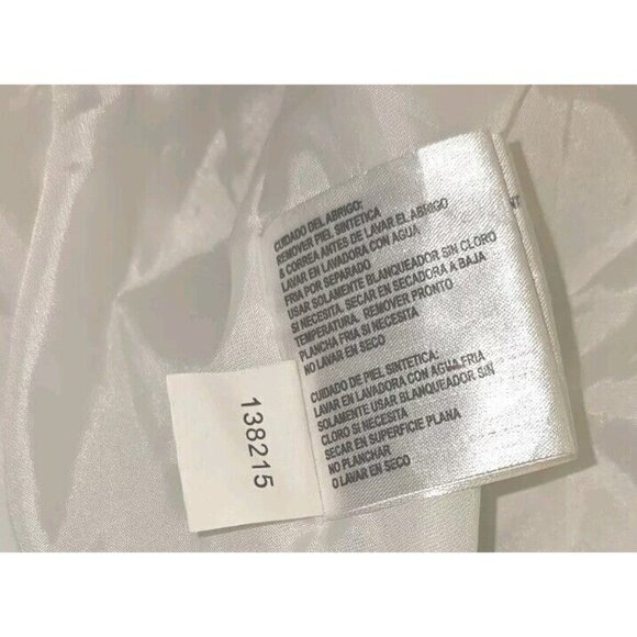 Michael Kors Women's White Winter Zipper BELT Puffer Hooded Coat Jacket Small - Picture 12 of 16